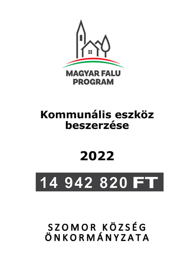 Kommunális eszköz beszerzése 2022